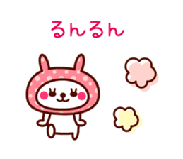 Cute rabbit Hood 4 sticker #9450948