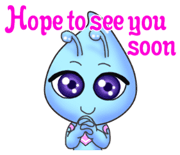 "Pleia" The Cute Alien part 2 (English) sticker #9451221