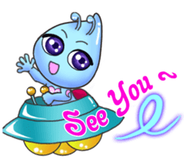 "Pleia" The Cute Alien part 2 (English) sticker #9451239