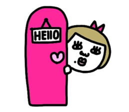 Old-fashioned but cute girls everyone sticker #9452048