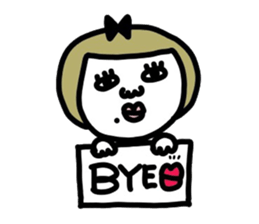 Old-fashioned but cute girls everyone sticker #9452049