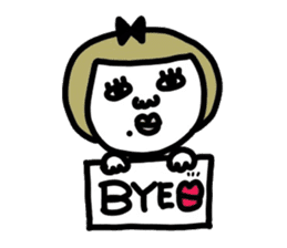 Old-fashioned but cute girls everyone sticker #9452049