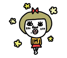 Old-fashioned but cute girls everyone sticker #9452054