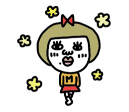 Old-fashioned but cute girls everyone sticker #9452054