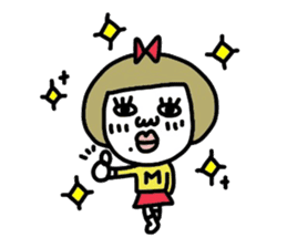 Old-fashioned but cute girls everyone sticker #9452055