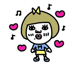 Old-fashioned but cute girls everyone sticker #9452057