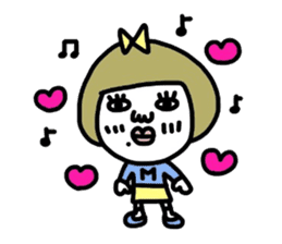 Old-fashioned but cute girls everyone sticker #9452057