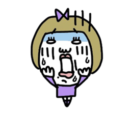 Old-fashioned but cute girls everyone sticker #9452060