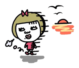 Old-fashioned but cute girls everyone sticker #9452064