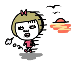 Old-fashioned but cute girls everyone sticker #9452064