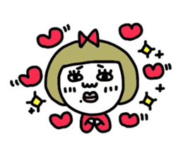 Old-fashioned but cute girls everyone sticker #9452067