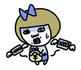 Old-fashioned but cute girls everyone sticker #9452077