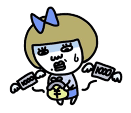 Old-fashioned but cute girls everyone sticker #9452077