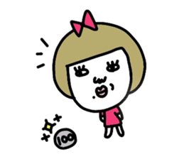 Old-fashioned but cute girls everyone sticker #9452078