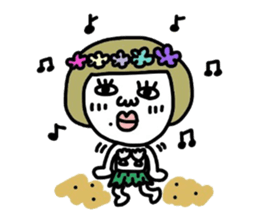 Old-fashioned but cute girls everyone sticker #9452080