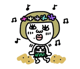 Old-fashioned but cute girls everyone sticker #9452080