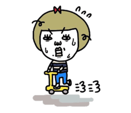 Old-fashioned but cute girls everyone sticker #9452081