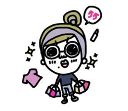 Old-fashioned but cute girls everyone sticker #9452082