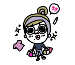 Old-fashioned but cute girls everyone sticker #9452082