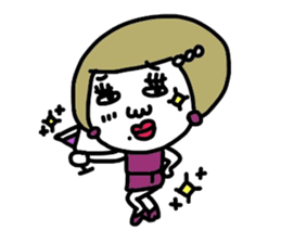 Old-fashioned but cute girls everyone sticker #9452084