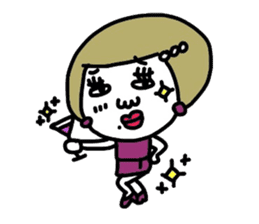 Old-fashioned but cute girls everyone sticker #9452084