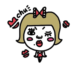 Old-fashioned but cute girls everyone sticker #9452085