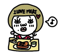 Old-fashioned but cute girls everyone sticker #9452086