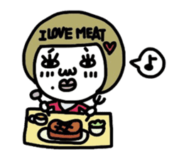 Old-fashioned but cute girls everyone sticker #9452086