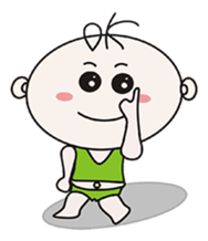 Sanmao New Year sticker #9452792