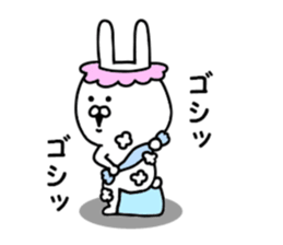 Rabbits wearing black pants sticker #9452893