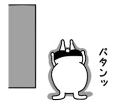 Rabbits wearing black pants sticker #9452915