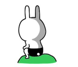 Rabbits wearing black pants sticker #9452916