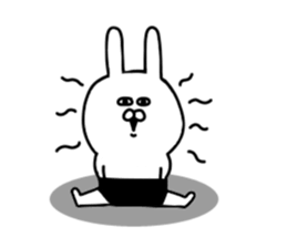 Rabbits wearing black pants sticker #9452918