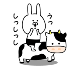 Rabbits wearing black pants sticker #9452927