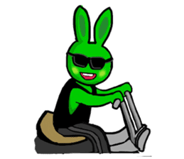 Midori usagi and his friends sticker #9453738