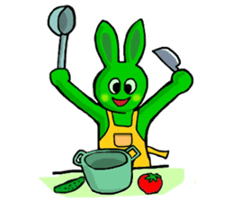 Midori usagi and his friends sticker #9453739