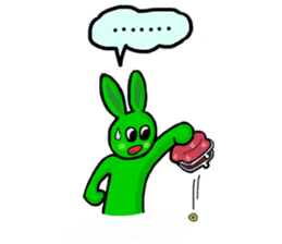 Midori usagi and his friends sticker #9453746