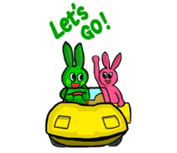 Midori usagi and his friends sticker #9453753