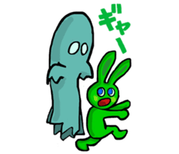 Midori usagi and his friends sticker #9453754