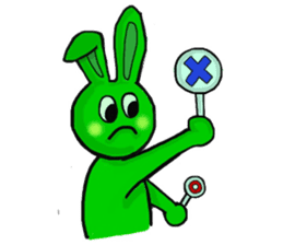 Midori usagi and his friends sticker #9453762