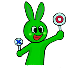 Midori usagi and his friends sticker #9453763