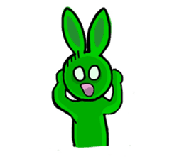 Midori usagi and his friends sticker #9453767