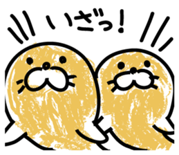 Powder covered seal sticker #9454219