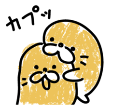 Powder covered seal sticker #9454243