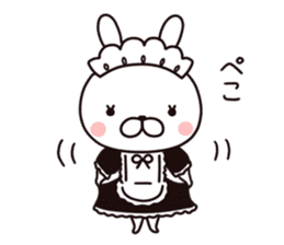 maid  rabbit sticker #9454696