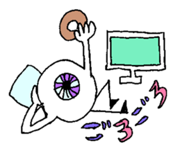 Cute eyeball sticker #9455733