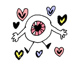 Cute eyeball sticker #9455736