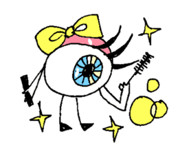 Cute eyeball sticker #9455761