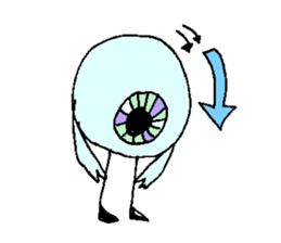 Cute eyeball sticker #9455766