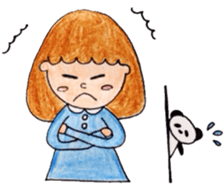 Girl and sometimes panda. part 2. sticker #9457099